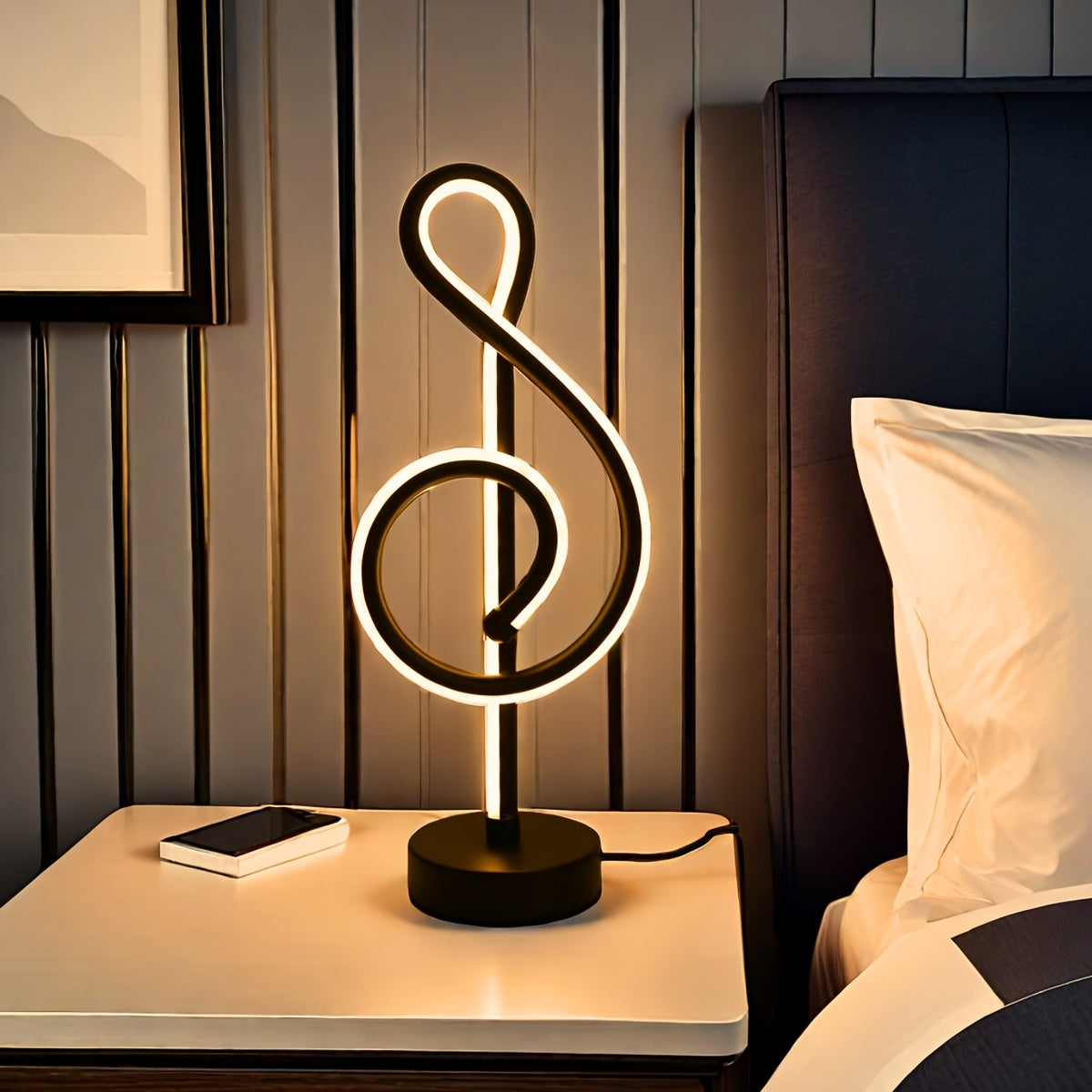 TrebleLight - Adjustable Treble Clef LED Table Lamp