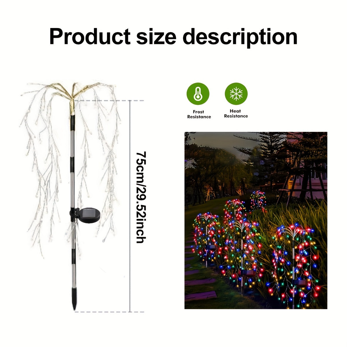SolarGlimmer - Solar Garden Lamp with 8 Lighting Modes