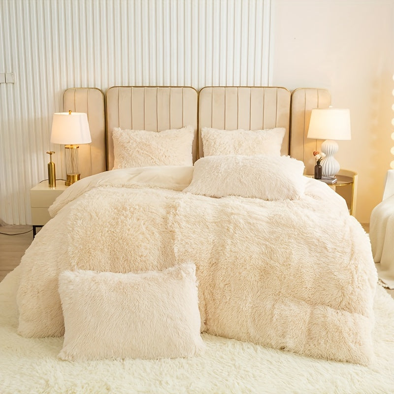 IndulgeNest - Ultra Soft Plush Duvet Cover Set with Zip Closure