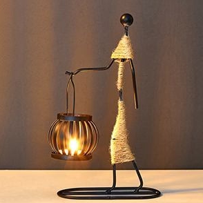 VintageMan - Bougeoir Rétro Élégant pour Intérieur