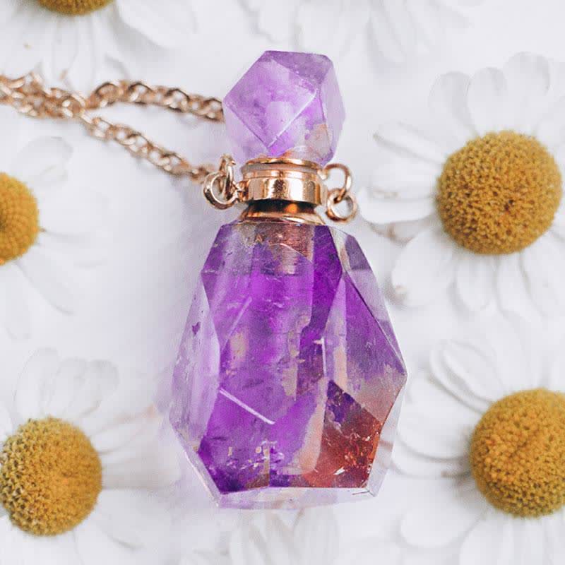 Iris - Collier flacon de parfum en cristal
