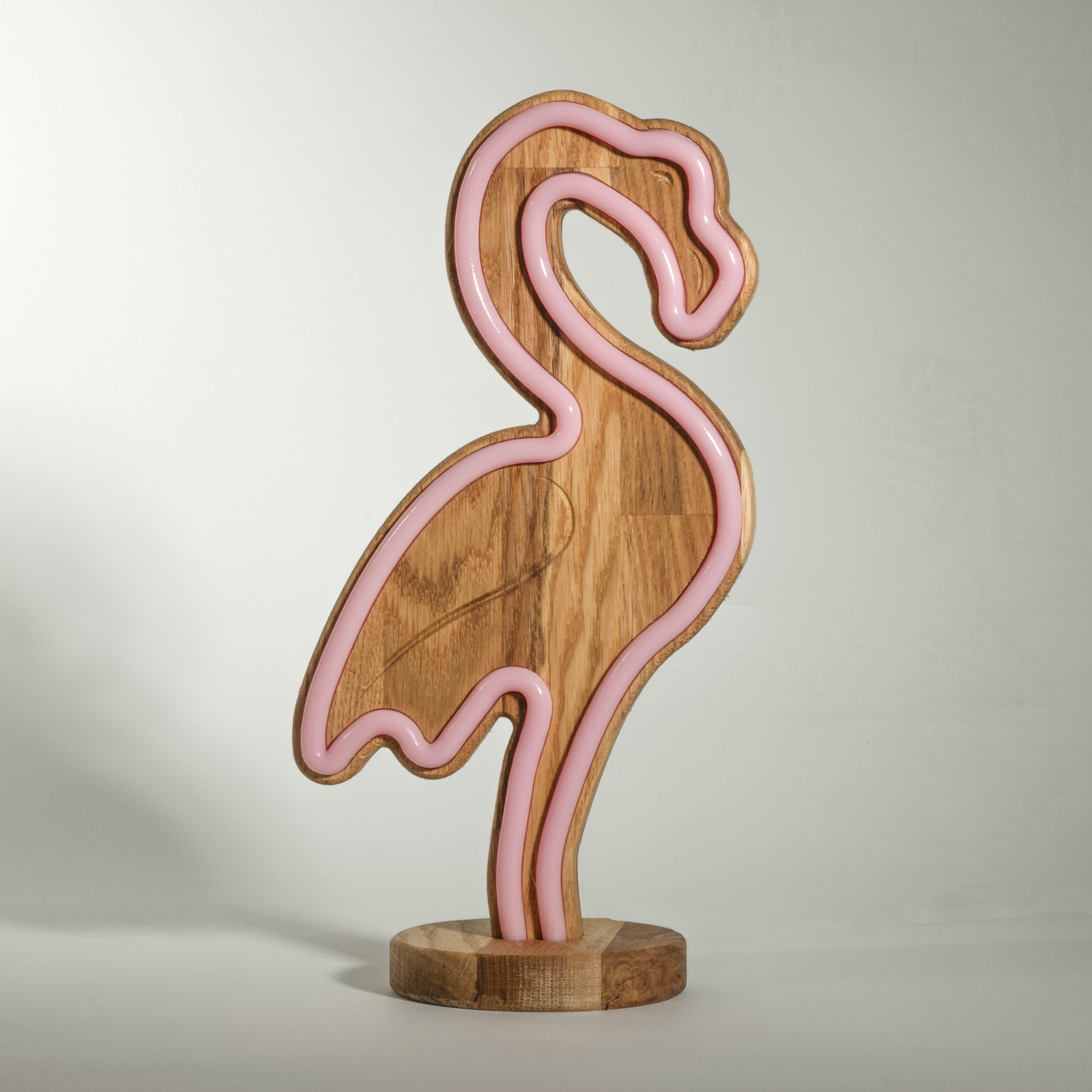 TropicalGlow - Lampe néon en bois avec télécommande infrarouge