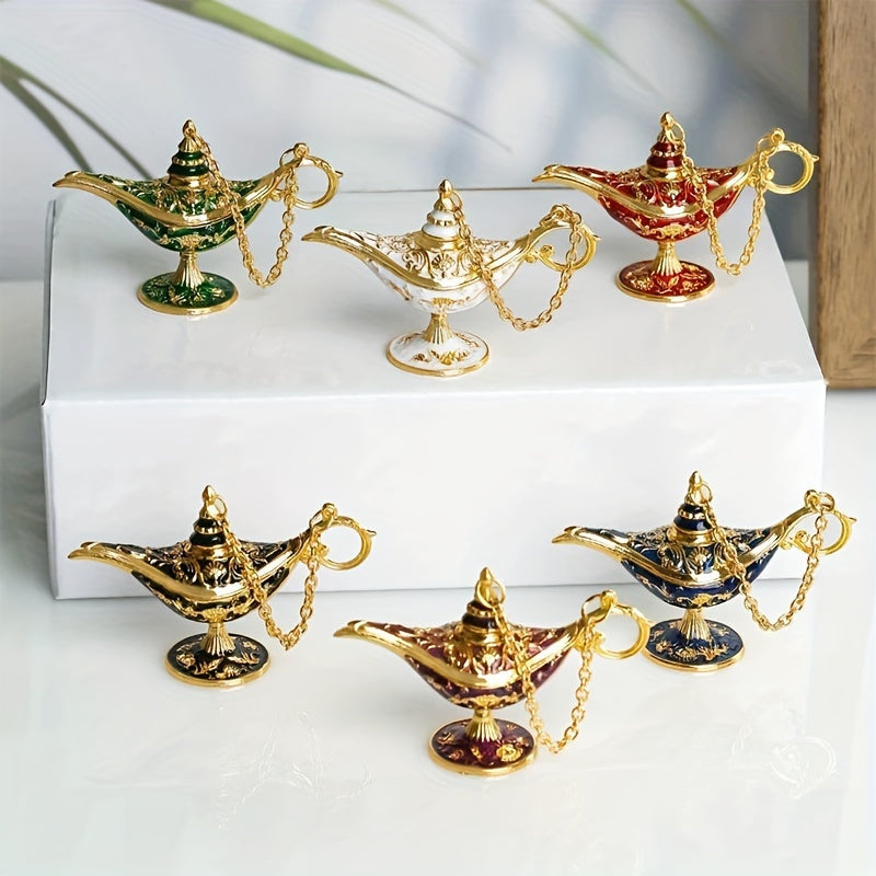 AladdinWish Lamp - Vintage Metal Oil Lamp for Oriental Decor