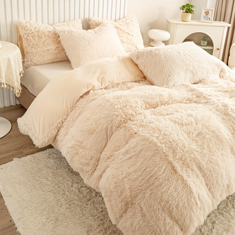 IndulgeNest - Ultra Soft Plush Duvet Cover Set with Zip Closure