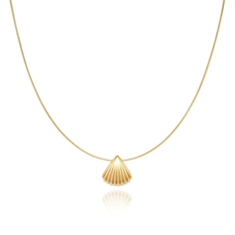 Lila - Collier fleur et coquillage, nature et luxe