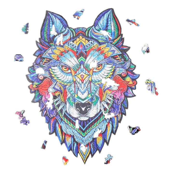 MajesticWolf Puzzle - Premium Wooden Wolf Jigsaw Puzzle