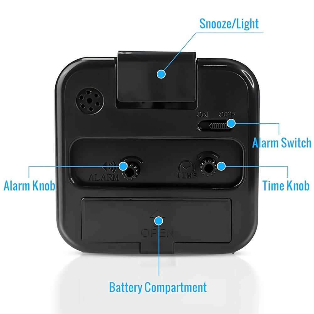 SilentWake Alarm Clock - Silent Bedside Alarm Clock with Night Light