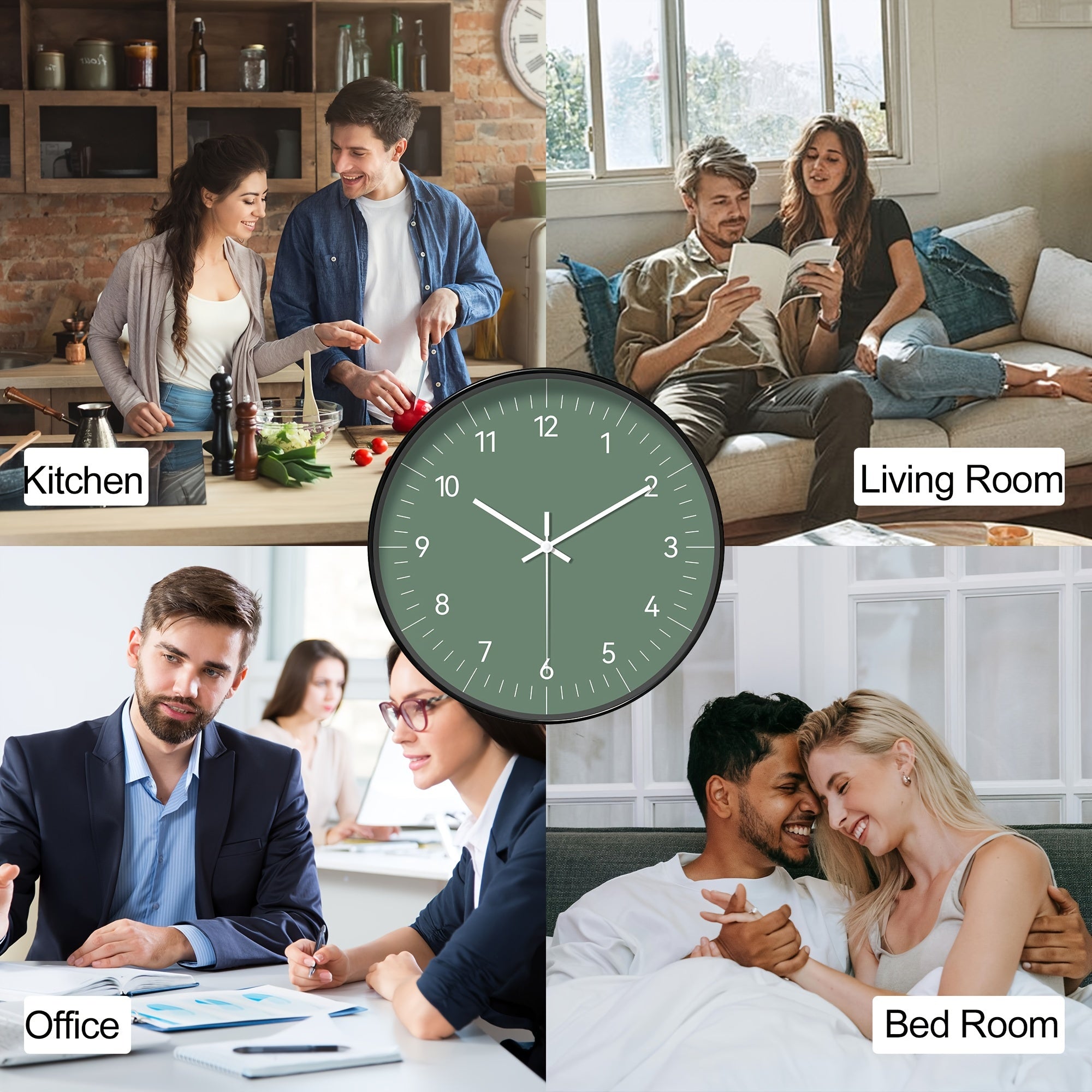 FantasyTime Clock - Horloge Murale Silencieuse Élégante 20 cm