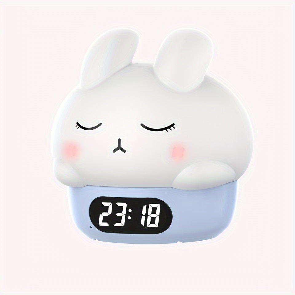Wimberly - Multicolor LED Bunny Night Light with Built-in Clock