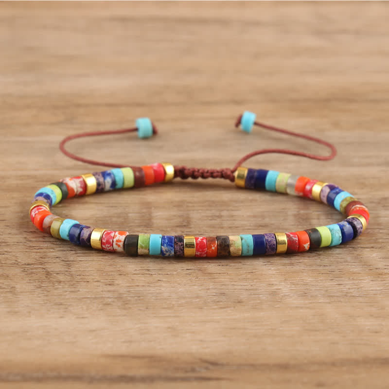 Seraphina - Bracelet tressé en pierres naturelles 2,4 mm