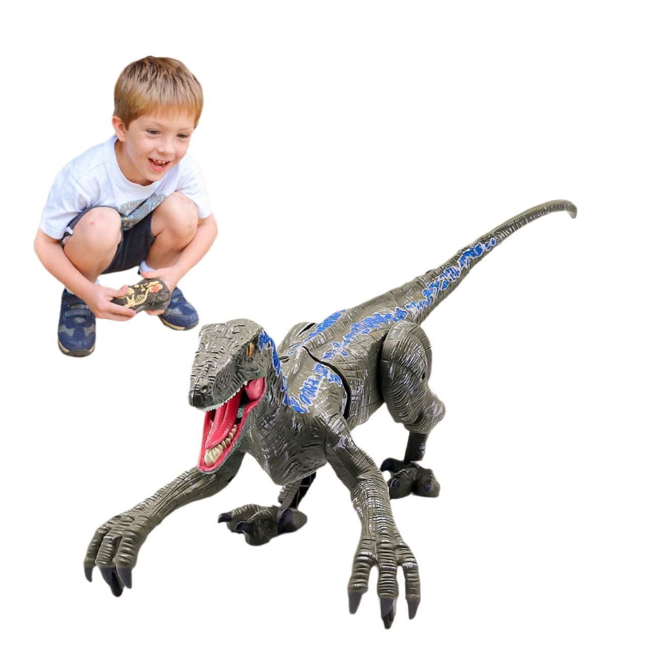 DinoMotion – Velociraptor Télécommandé Réaliste