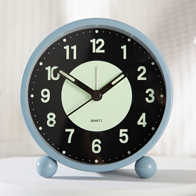 EleganceMetal Clock - Metal Travel Alarm Clock with Night Light