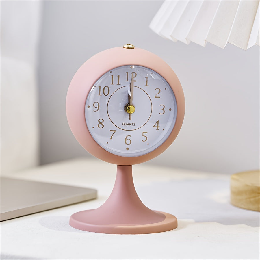 CartoonGlow Clock - Luxury Analog Alarm Clock with Golden Hands