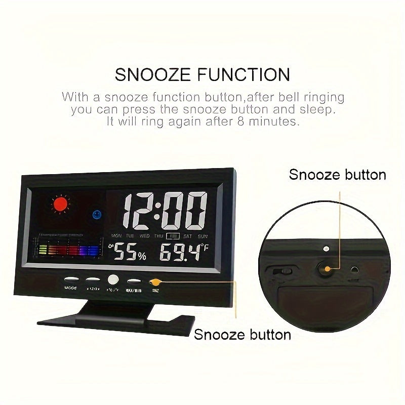 SilentTime Clock - Silent Digital Alarm Clock with Weather Station