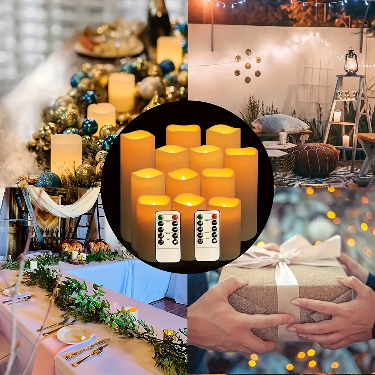 FlameFree - Waterproof LED Candle Set with Remote Control and Timer