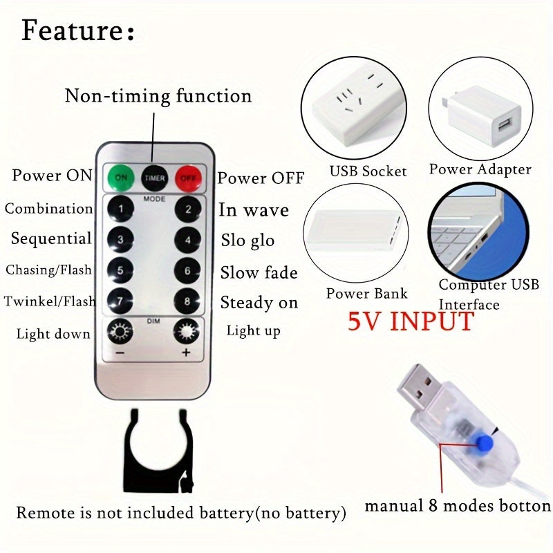 Drapelle - LED USB Curtain Lights for Parties and Decoration
