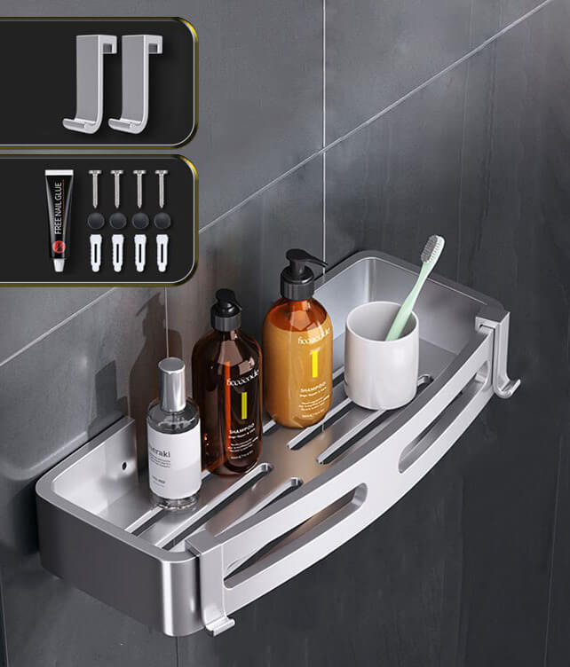 SilverCaddy - Stainless Steel Wall-Mounted Shower Shelf
