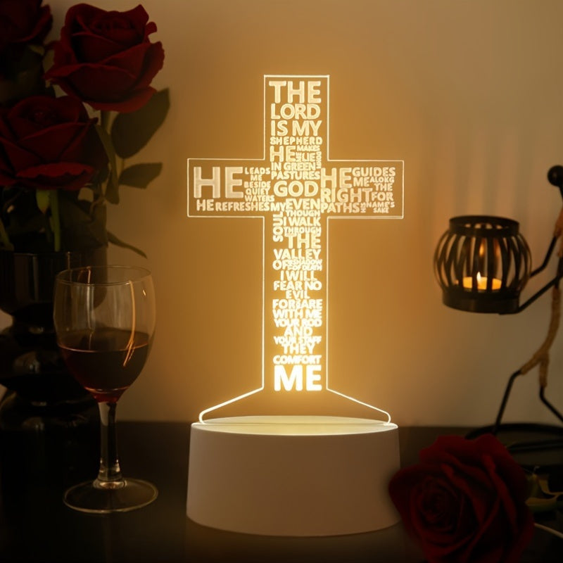 CrossGlow - Acrylic 3D LED Cross Night Light