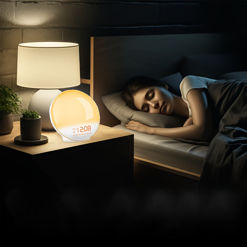 AlarmGlow - Sunrise Simulation Alarm Clock with Dual Alarm
