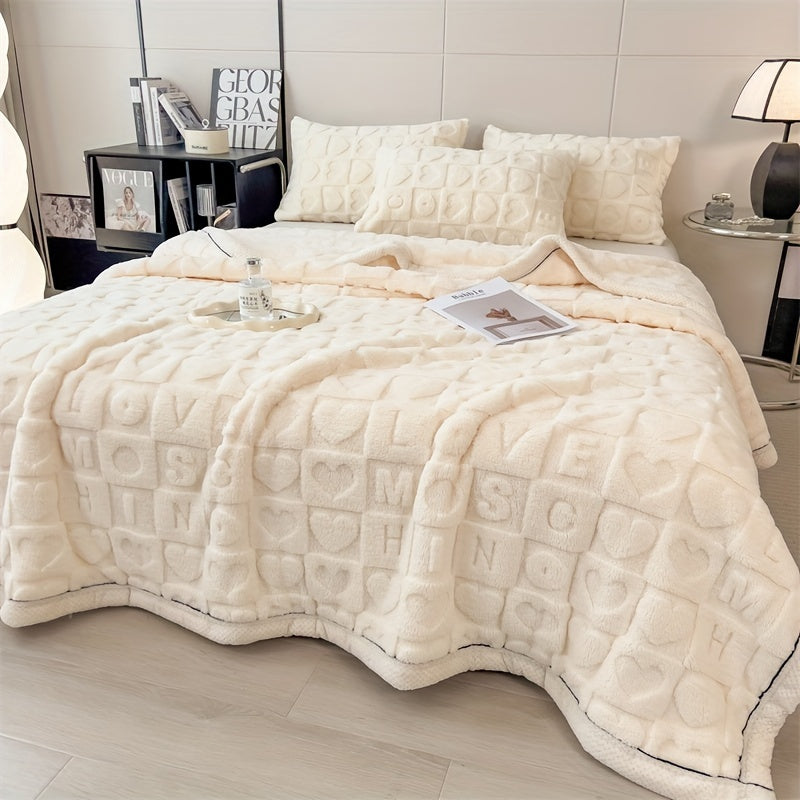 ClementWrap - Reversible Coral Fleece Throw Blanket