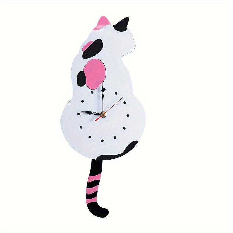 SwingTail Clock - Silent Cat Wall Clock with Swinging Tail