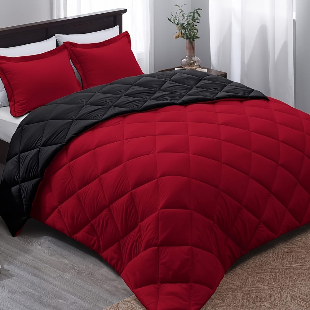 Reversible Duvet - Four-Season Comfort with Microfiber Filling