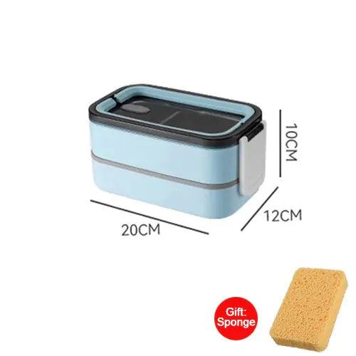 MealMate - Boîte repas à 2 étages en acier inoxydable