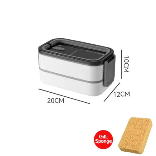 MealMate - Boîte repas à 2 étages en acier inoxydable
