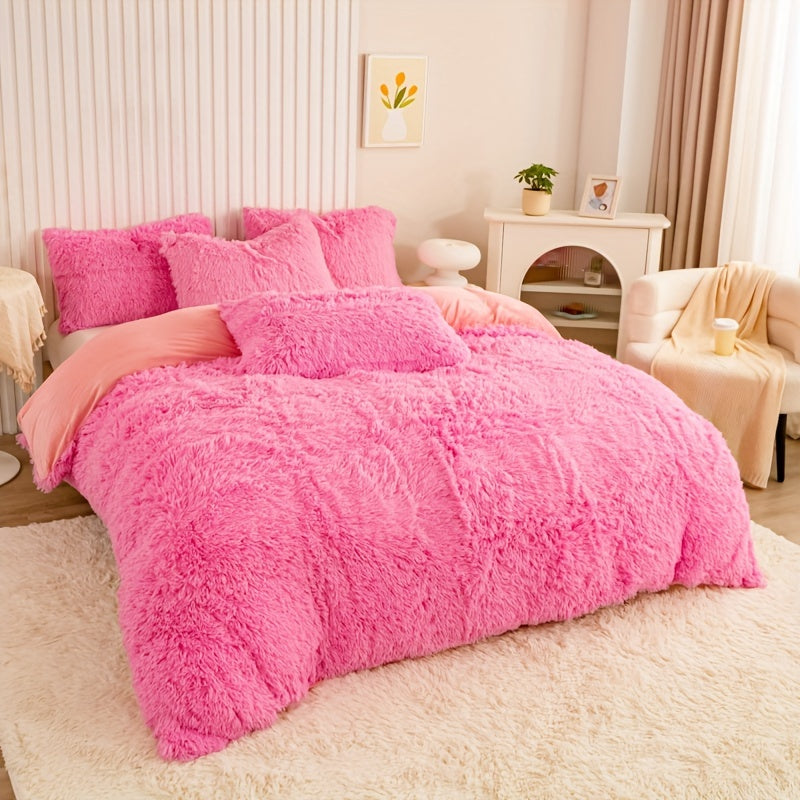 IndulgeNest - Ultra Soft Plush Duvet Cover Set with Zip Closure