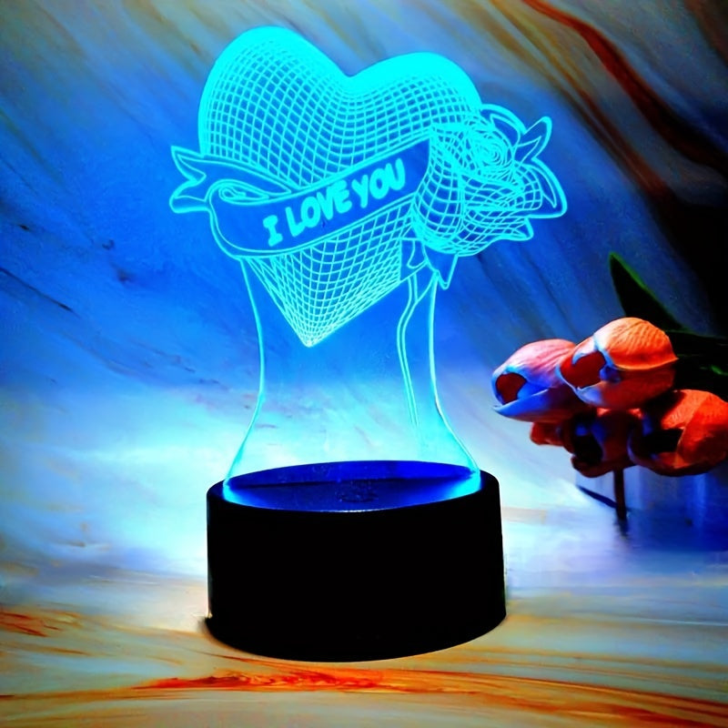 GlowCraft Lamp - 3D Illusion Touch LED Lamp with 7 Colors