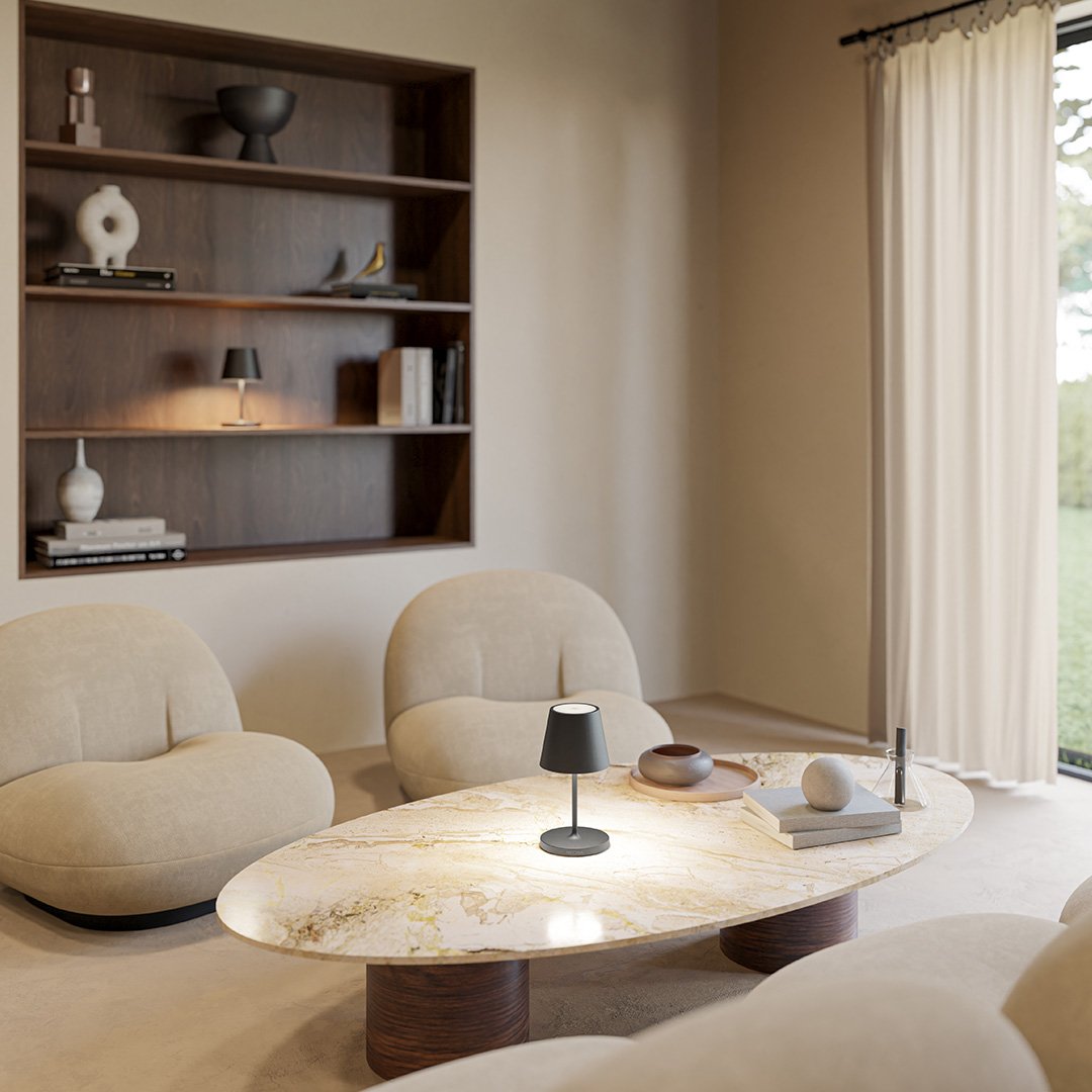 LumaGlow - Elegant Rechargeable LED Table Lamp