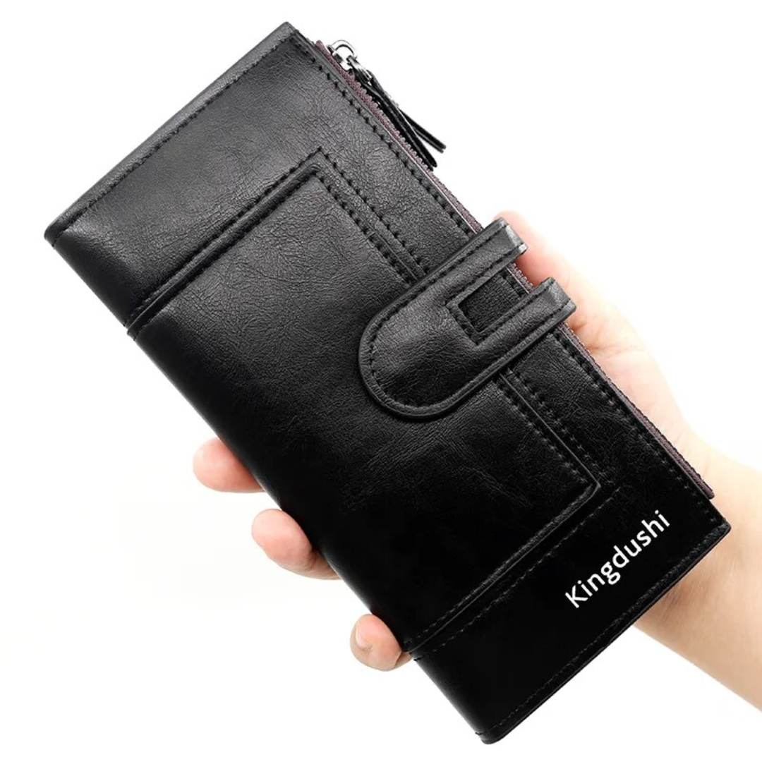 ElegantLeather - Portefeuille Long en Cuir Authentique