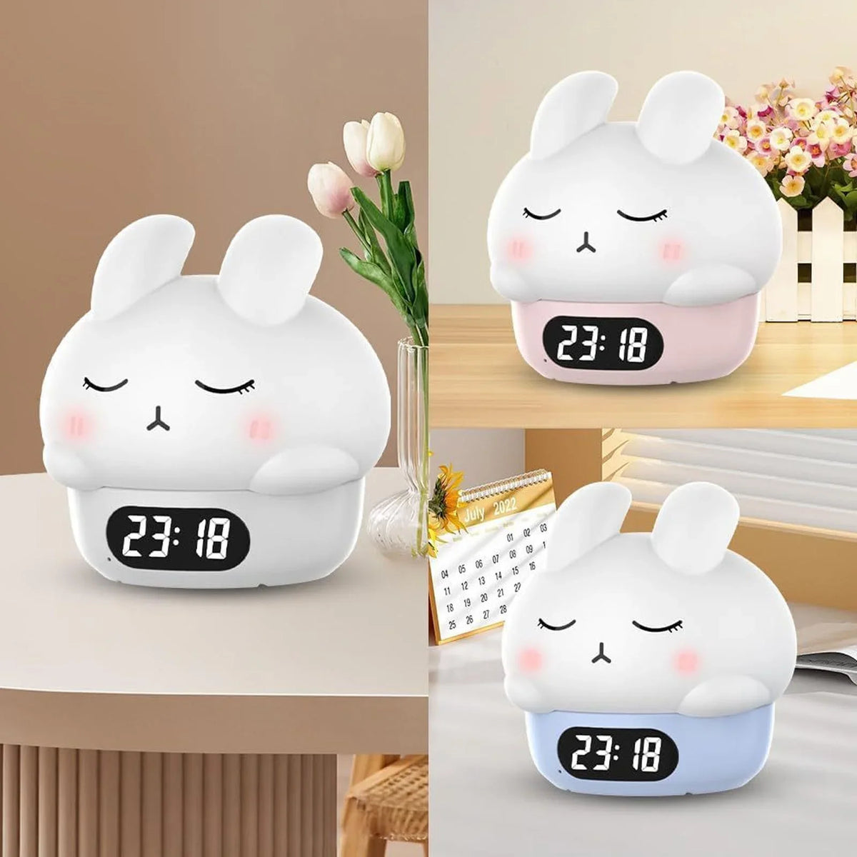 GlowTime - Compact USB Rechargeable Travel Alarm Clock