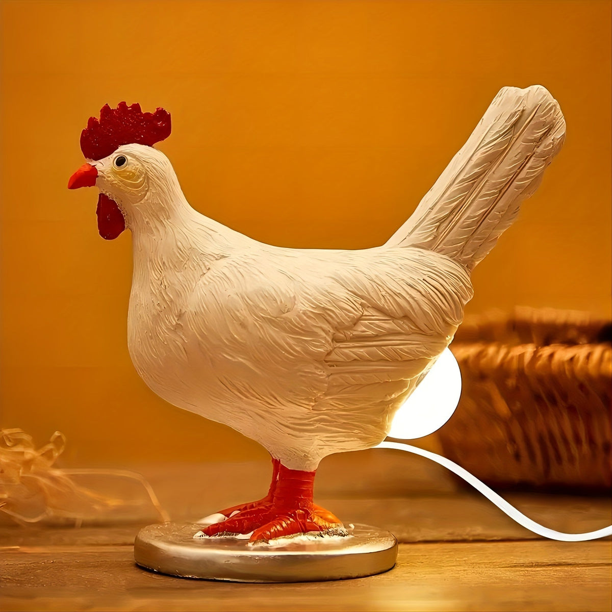 EggGlow - Realistic 3D Chicken Egg LED Lamp with USB Power