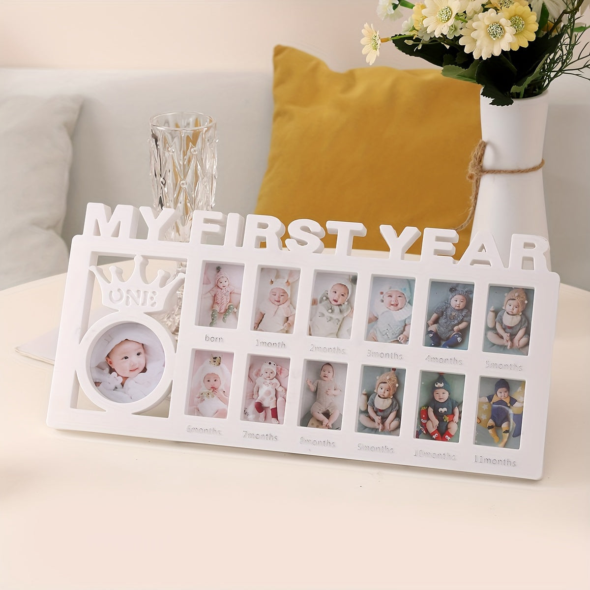 BabyMemories - Keepsake Photo Frame for Baby's First 12 Months