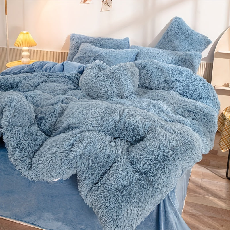 IndulgeNest - Ultra Soft Plush Duvet Cover Set with Zip Closure