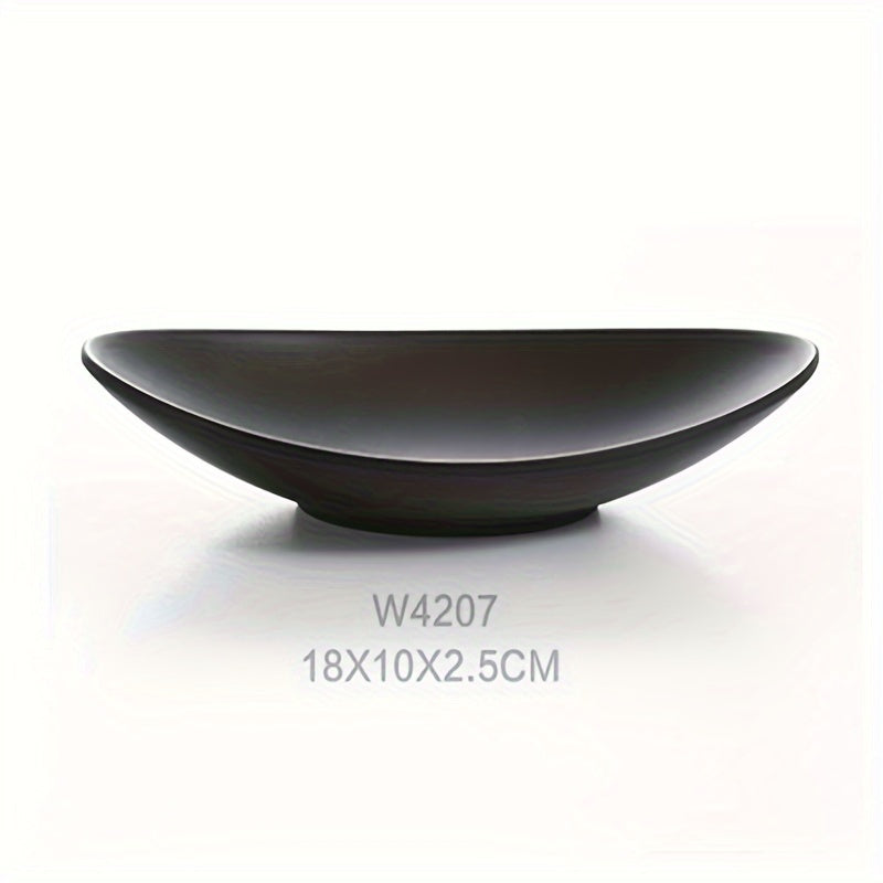 BlackTray - Elegant Oval Jewelry and Key Tray