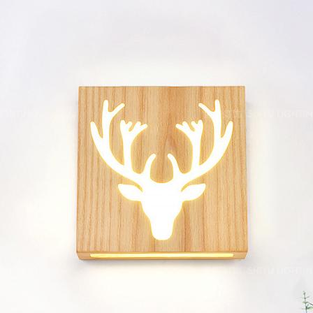 NatureShine - Solid Wood LED Wall Light for a Natural Glow