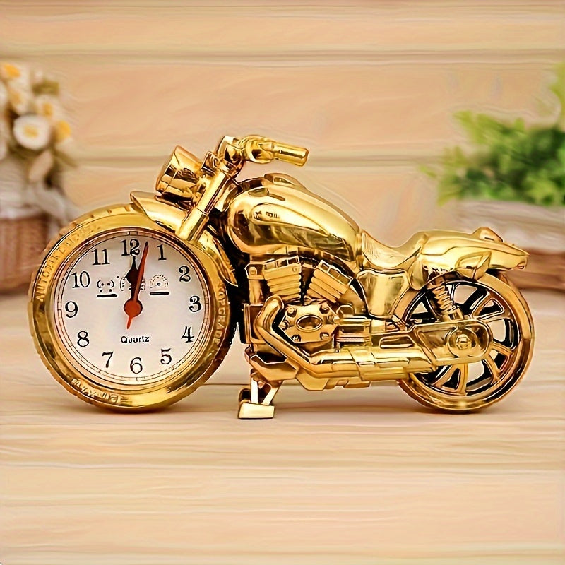 MotoClock - Cartoon Motorcycle Design Quartz Alarm Clock
