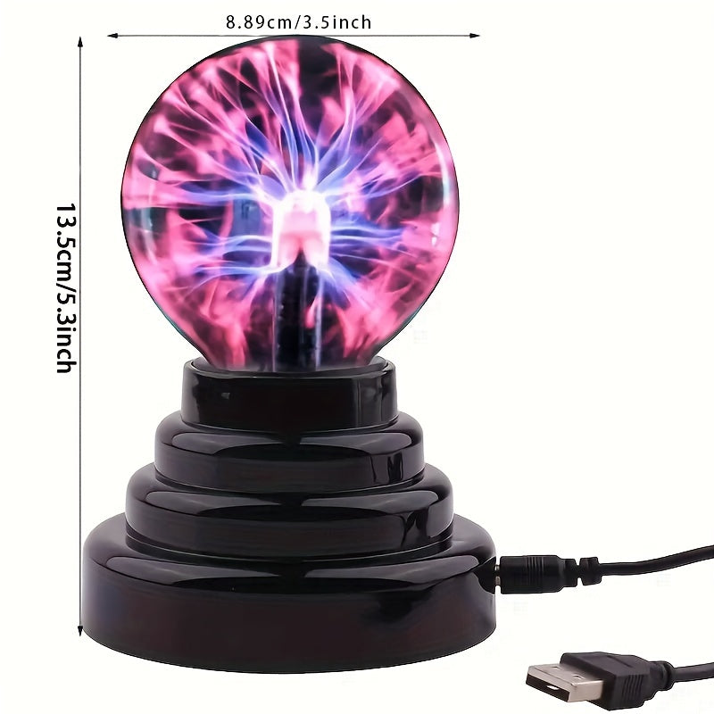 PlasmaGlow - Interactive USB LED Plasma Ball for Ambient Lighting