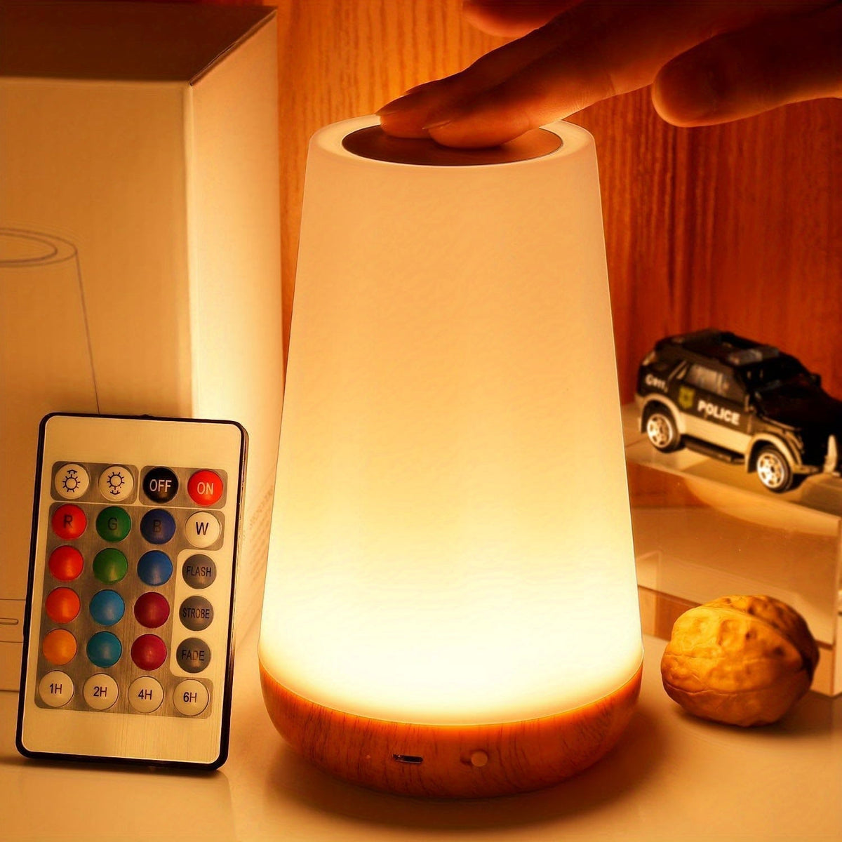 SpaceGlow - Wireless LED Night Light with Timer and Remote Control