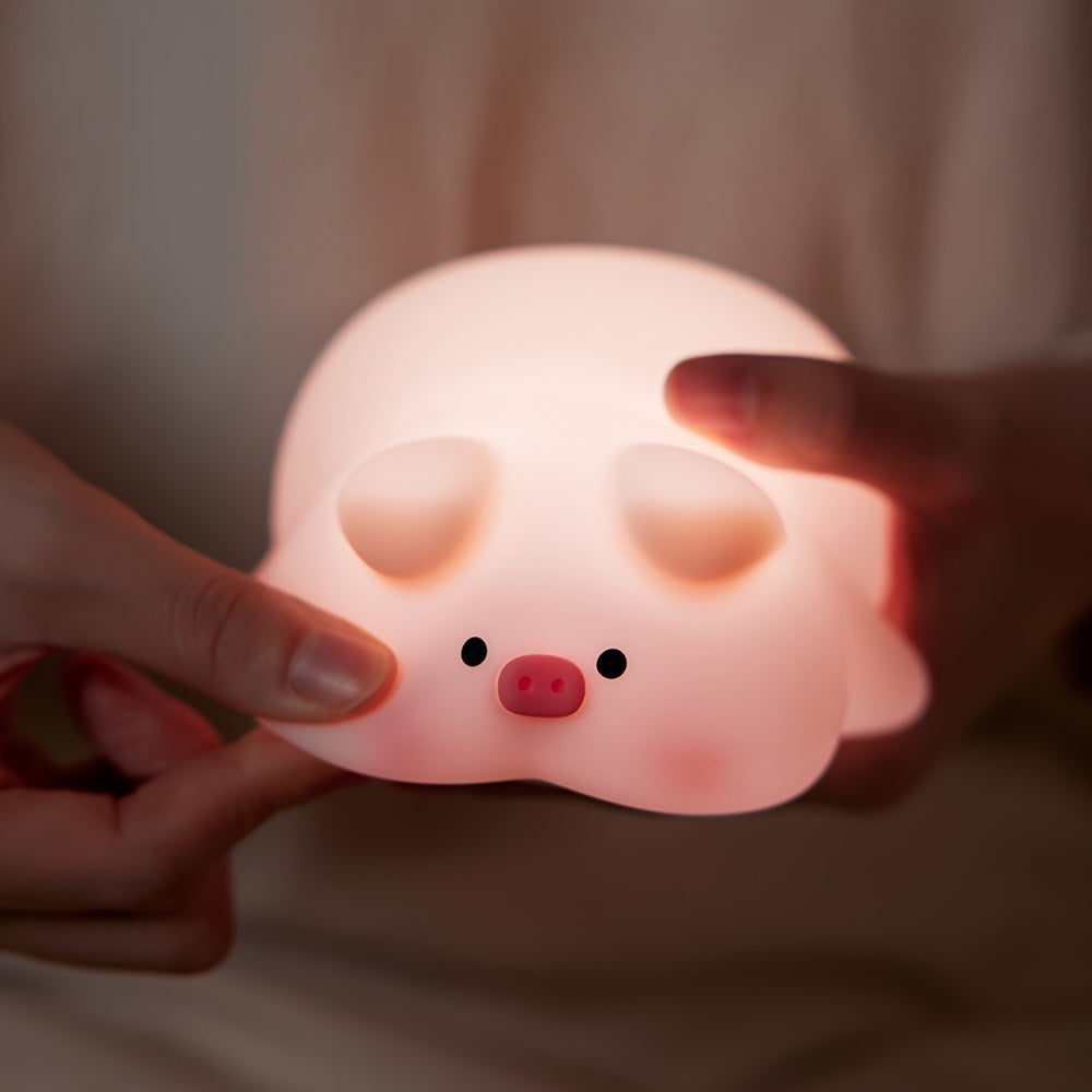 PiggyGlow - Rechargeable USB LED Silicone Night Light