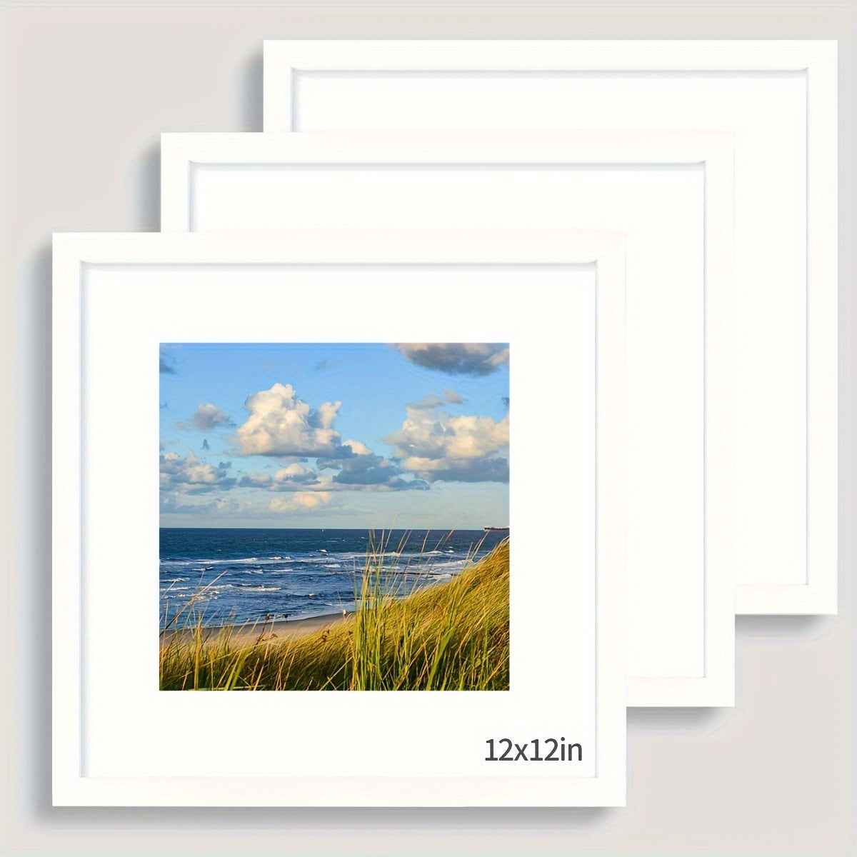 FotoFrame - Set of 3 Square Wooden Photo Frames