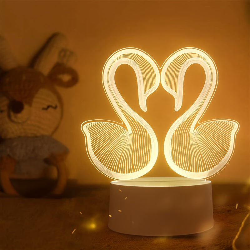 Dulcette - Modern Acrylic 3D LED Table Lamp