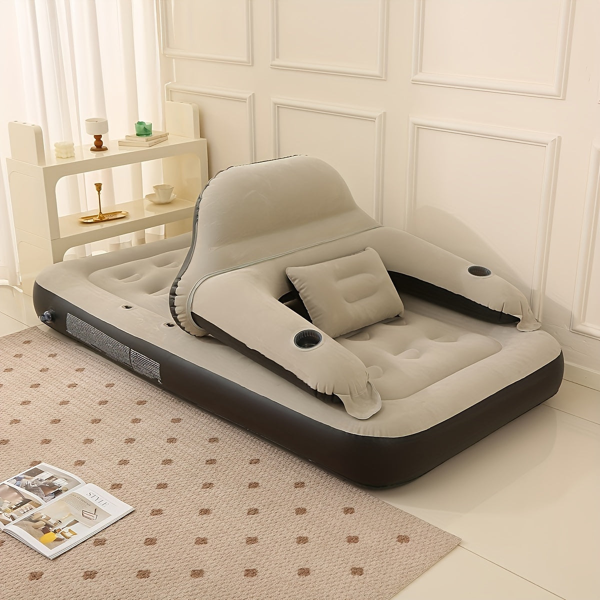 AirComfort Mattress - Inflatable Bed with Backrest and Built-In Pump