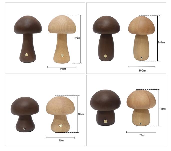Faunwood - Wireless Wooden Mushroom LED Night Light
