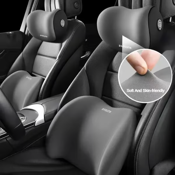 DriveEase - Ensemble de Coussins Ergonomiques pour un Confort de Voyage Optimal