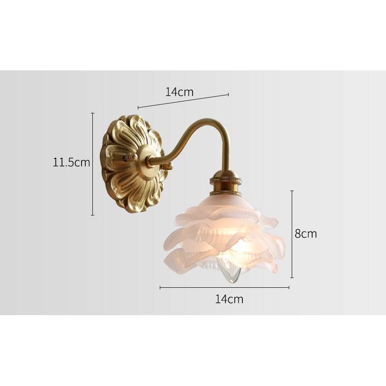 SfeerLuxe - Patinated Glass Wall Sconce with Gooseneck Arm