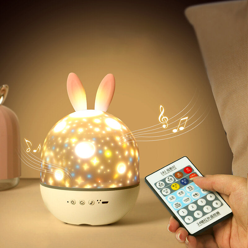 NestGlow - Rabbit Star Projector Baby Night Light