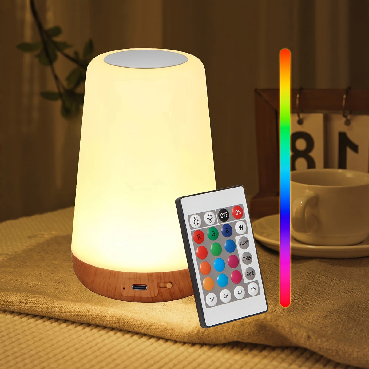 GlowLite - Rechargeable Touch-Control RGB Night Light